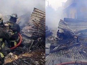 Incendio en barrio Ludueña: un auto se prendió fuego y las llamas afectaron a dos viviendas precarias