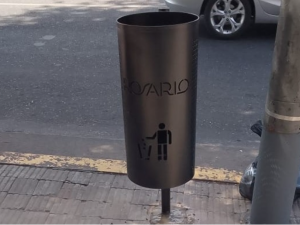 El municipio colocará nuevos cestos papeleros en avenida Pellegrini