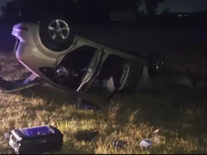Rosario-Córdoba: un automovilista se durmió al volante y volcó en la autopista