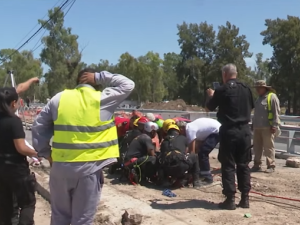 Está en estado crítico el obrero que cayó 7 metros en una obra