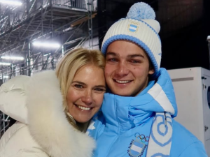 Valeria Mazza y su orgullo al acompañar a su hijo Tiziano Gravier en los Juegos Olímpicos de Invierno