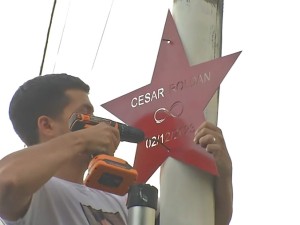 Dos años del crimen de César Roldán, colectivos, globos y una estrella para recordar al chofer asesinado