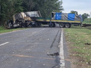 Continúa cortada la ruta 33 en Zavalla tras el choque fatal de camiones