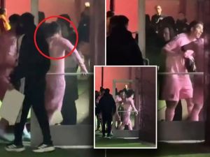 La furia de Lionel Messi contra el árbitro tras la derrota del Inter Miami